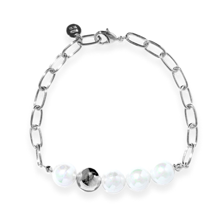 Moon Pearl & Sun Bracelet SILVER