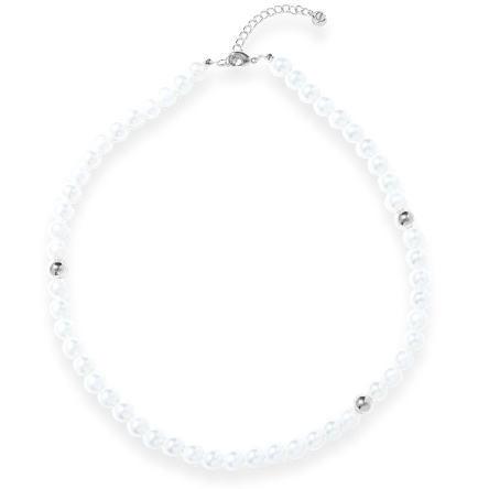 Moon Pearl Necklace SILVER