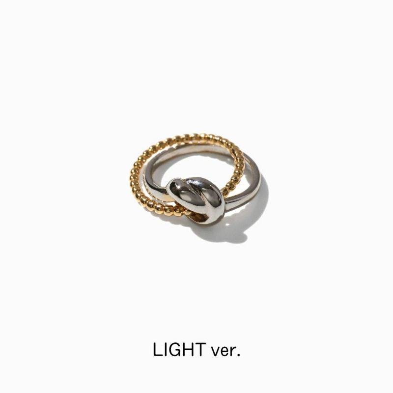 Double Moon Ring(Mixed-color)-LUXE ver.- | A.MOON