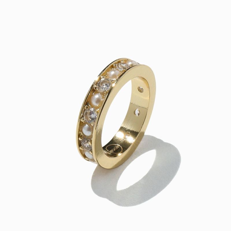 Moon Pearl & Studs Ring(Gold)-LIGHT ver.- | A.MOON